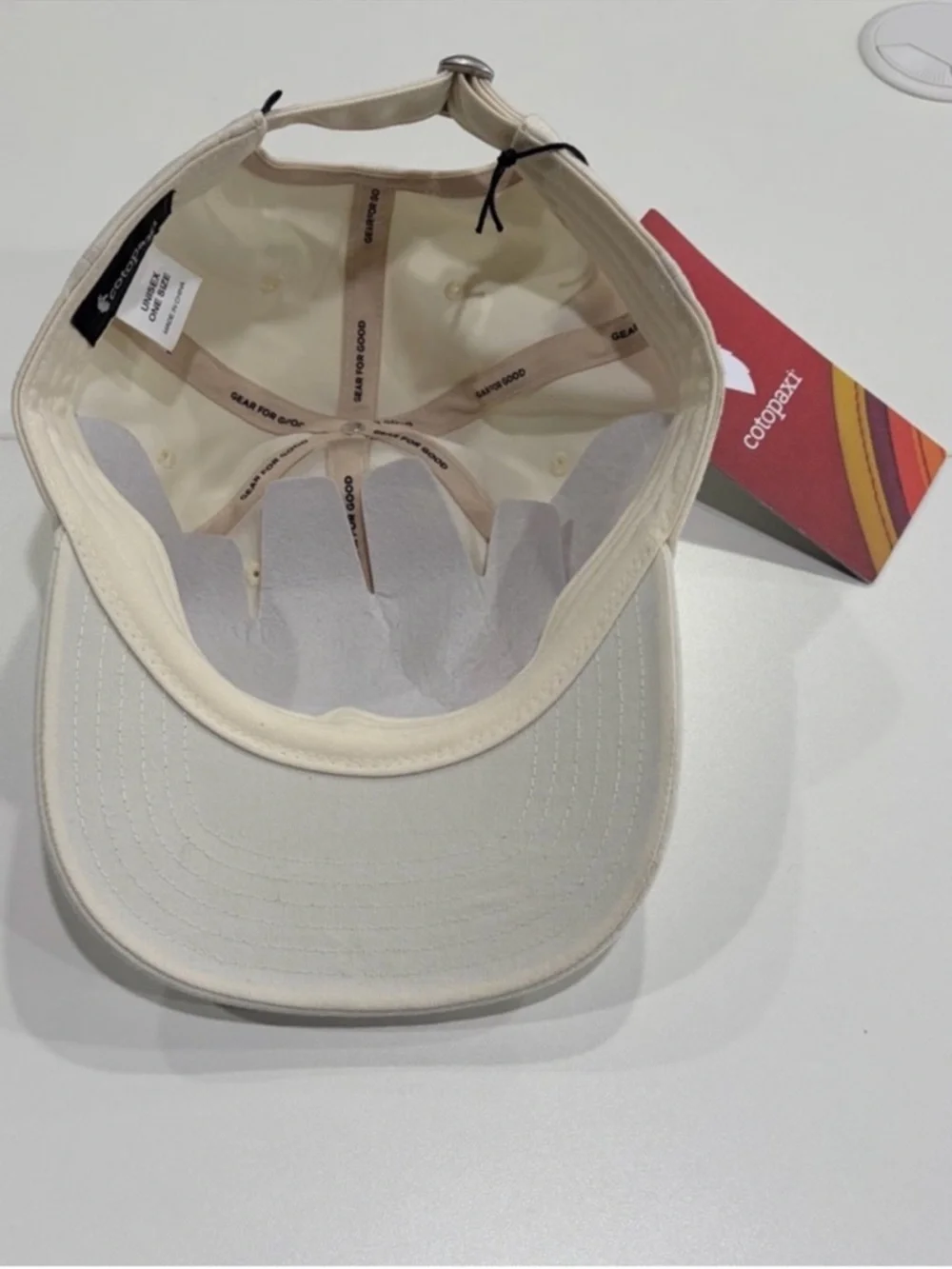 Cotopaxi Sunrise Dad Hat Adult Cap White Cream NWT Curved Brim Adjustable Strap